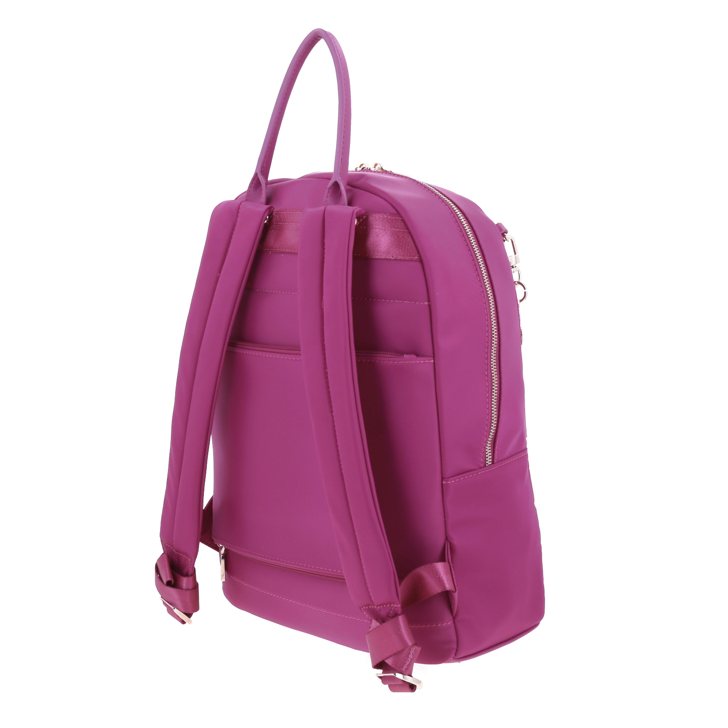 Mochila casual para dama Gorétt by Chenson en color rosa con porta laptop 5