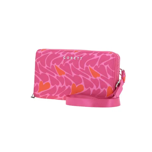 Bolsa de lado para dama Gorétt by Chenson rosa con monedero y porta documentos 2