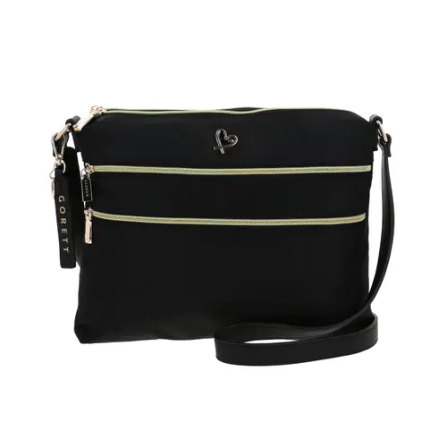 Bolsa de Lado para Dama Gorétt by Chenson Negro con doble compartimento