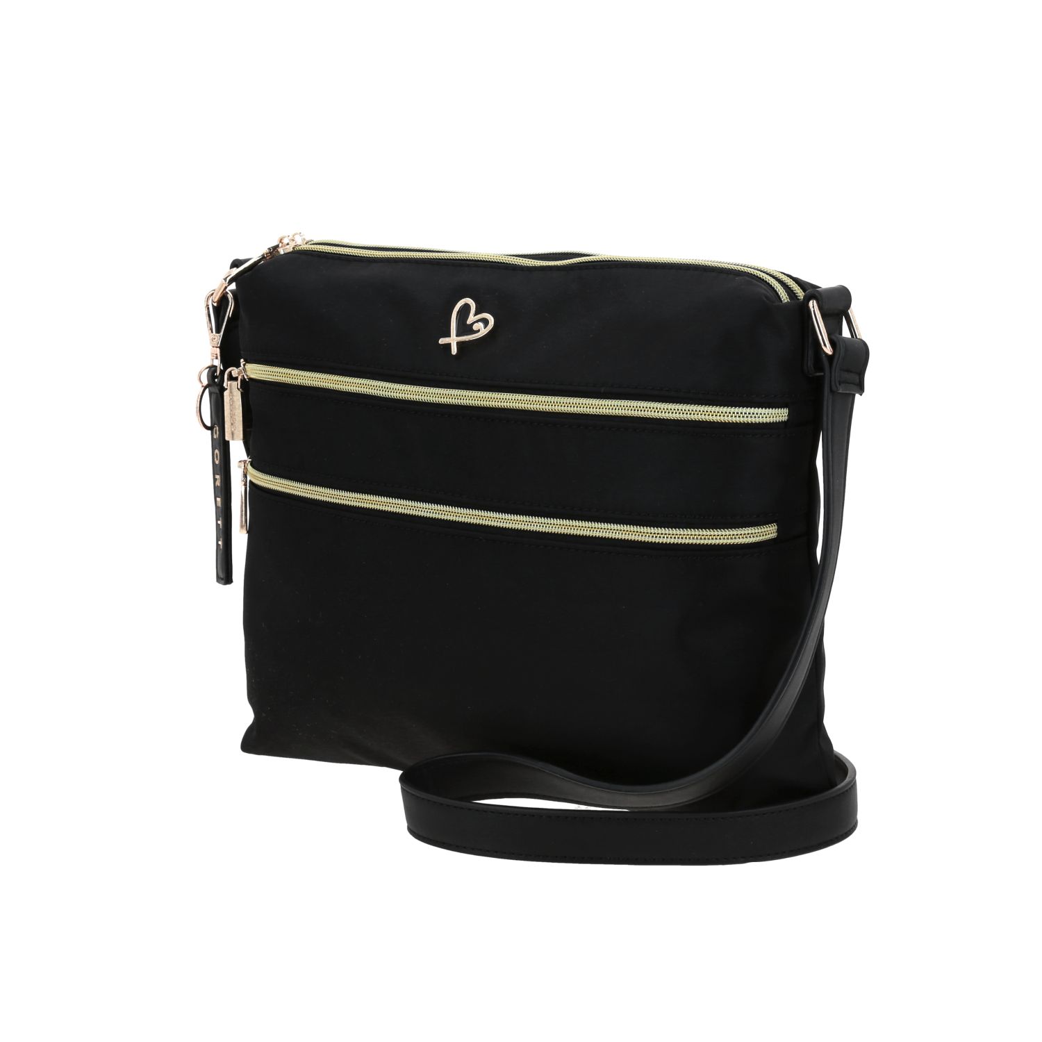 Bolsa de Lado para Dama Gorétt by Chenson Negro con doble compartimento 2