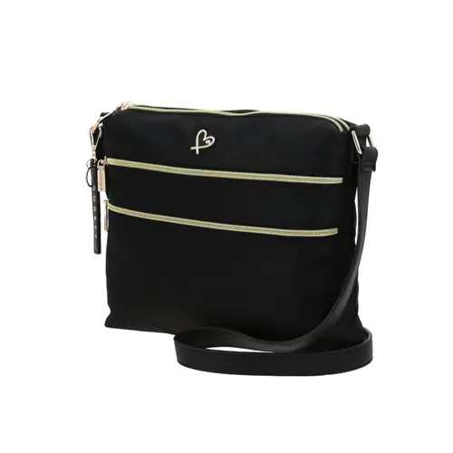 Bolsa de Lado para Dama Gorétt by Chenson Negro con doble compartimento 2