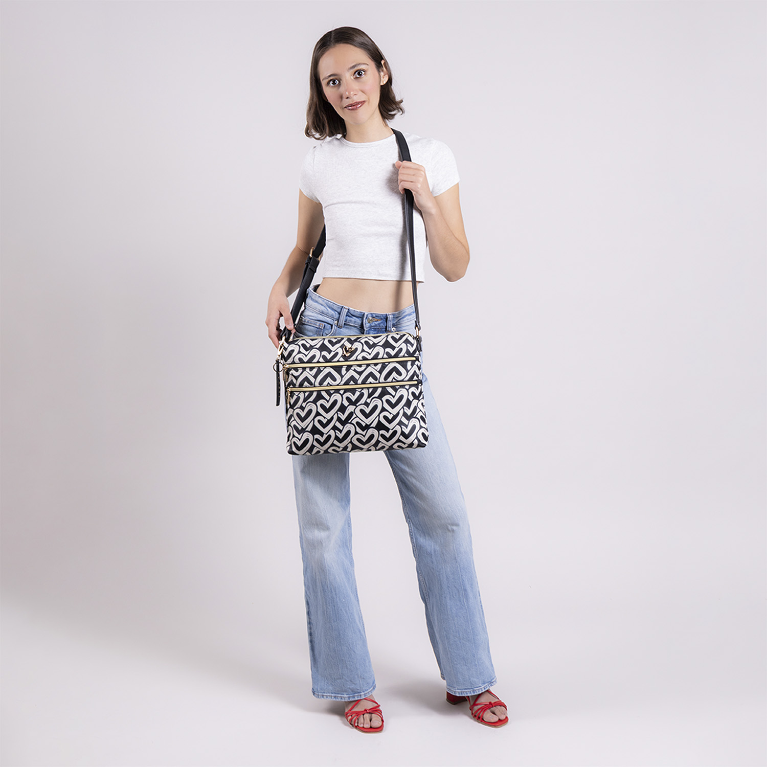Bolsa de lado para dama Gorétt by Chenson multicolor con doble compartimento - vista 2
