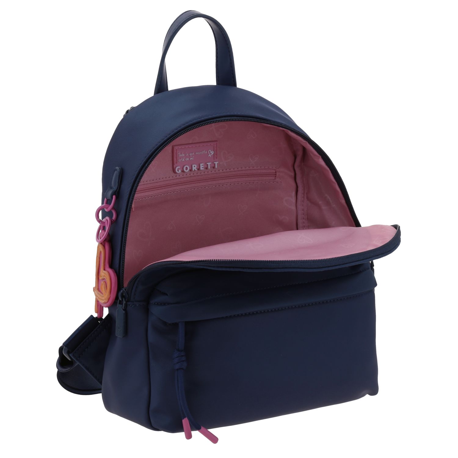 Mochila casual para dama Gorétt by Chenson color azul con estilo moderno - vista 2