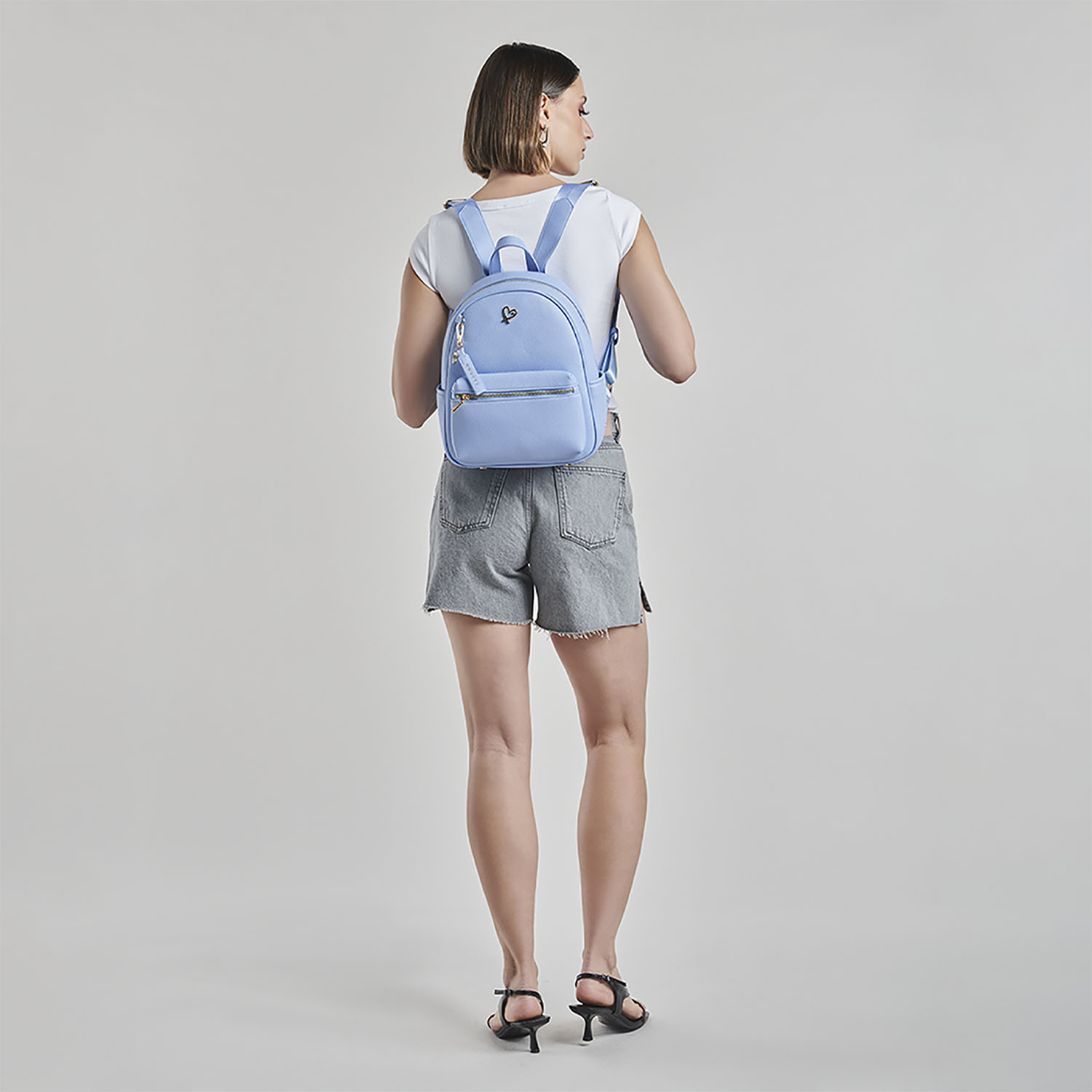 Mochila casual para dama Gorétt by Chenson azul con diseño funcional - vista 2