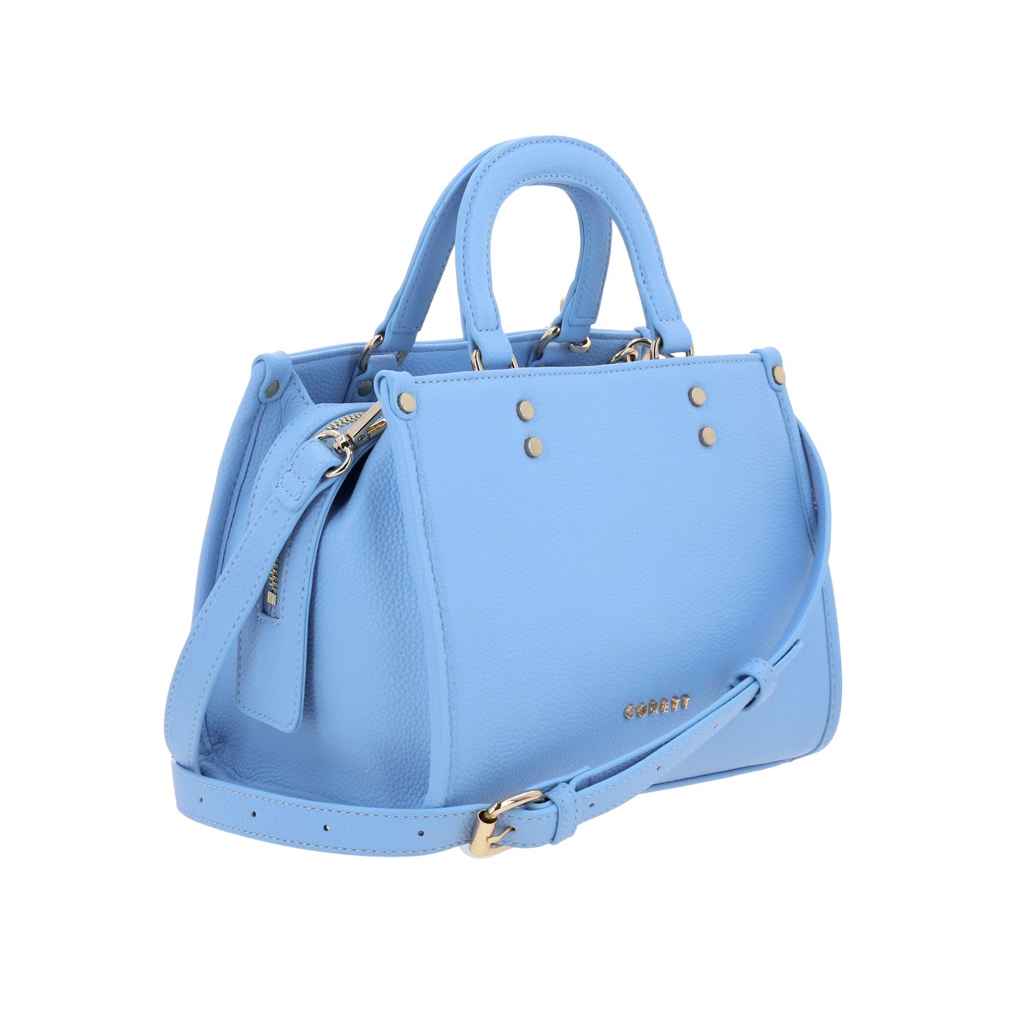Bolsa de Mano para Dama Gorétt by Chenson Azul con Triple Compartimento 3