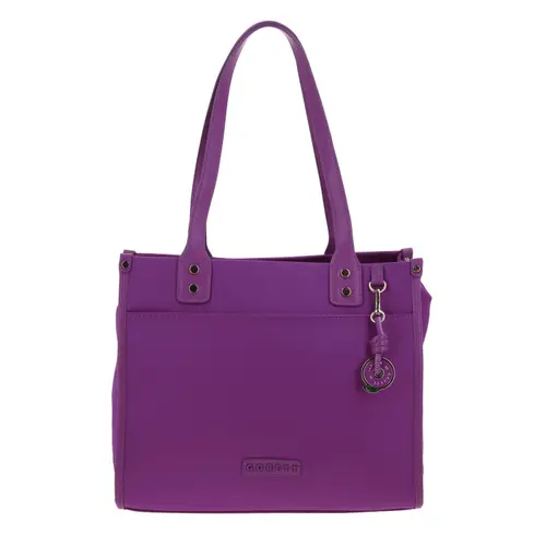 Bolsa grande para dama Gorétt by Chenson color fucsia con múltiples bolsillos 1
