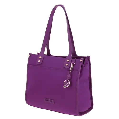 Bolsa grande para dama Gorétt by Chenson color fucsia con múltiples bolsillos 2