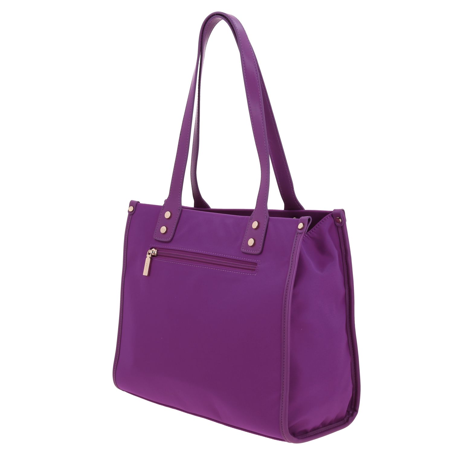 Bolsa grande para dama Gorétt by Chenson color fucsia con múltiples bolsillos 5