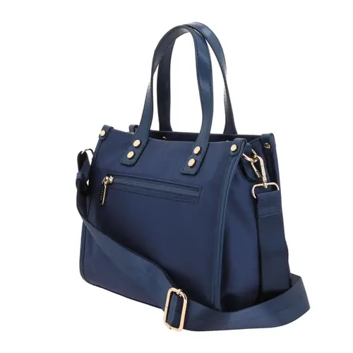 Bolsa de Mano para Dama Gorétt by Chenson Azul con Bolsillo Frontal 5