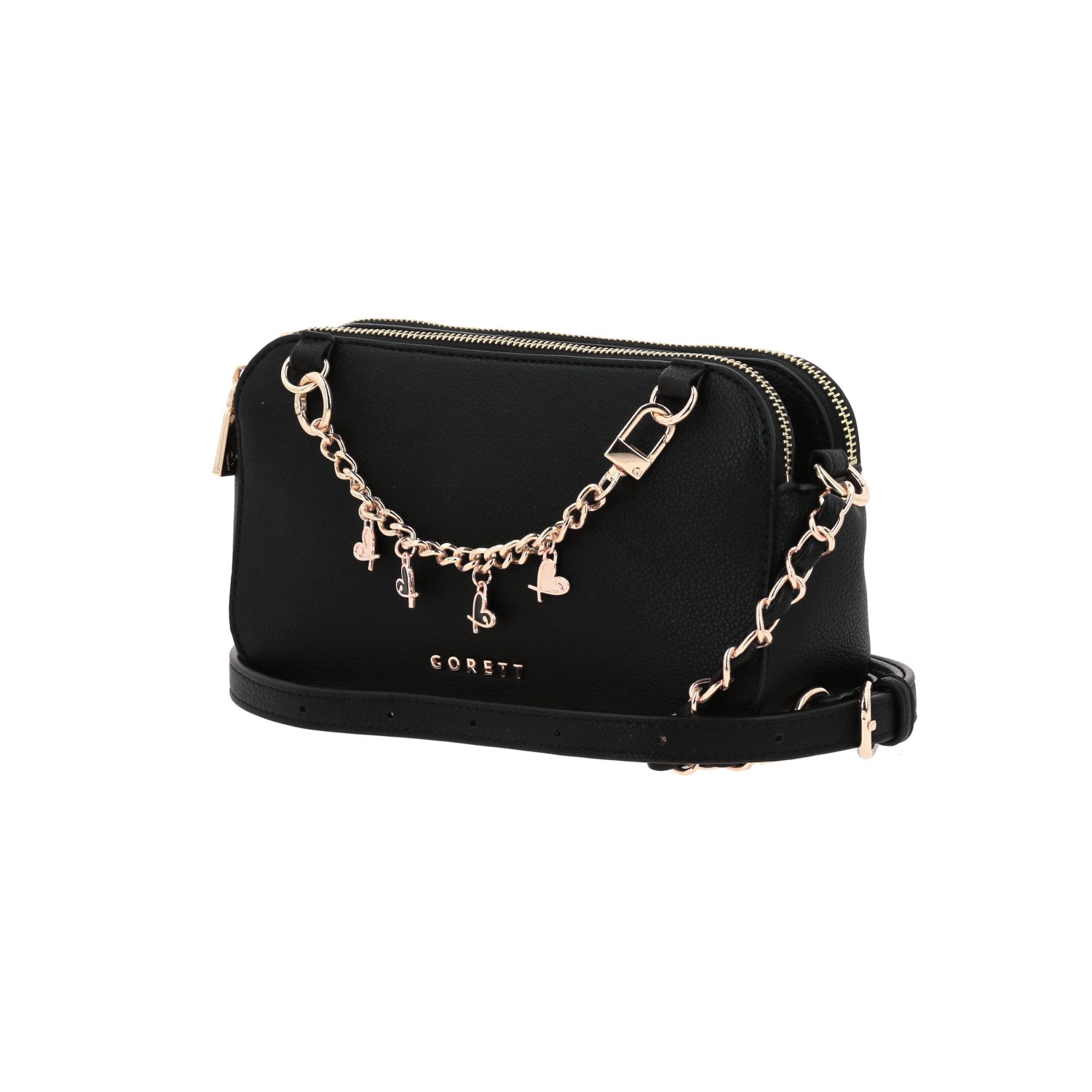 Bolsa de Lado Gorétt by Chenson Negra con Asa Ajustable y Estilo Moderno 2