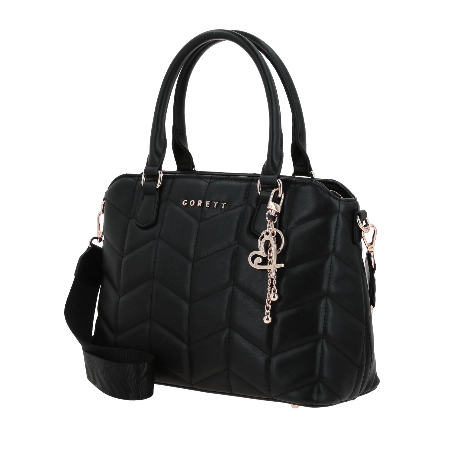 Bolsa de Mano para Dama Gorétt by Chenson Negro con Asas Opcionales 2