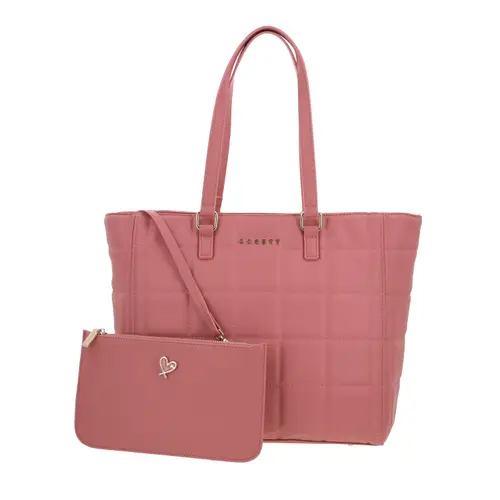 Bolsa grande para dama Gorétt by Chenson rosa con compartimentos prácticos 1