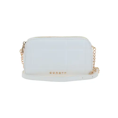 Bolsa de lado para dama Gorétt by Chenson color blanco con doble compartimento