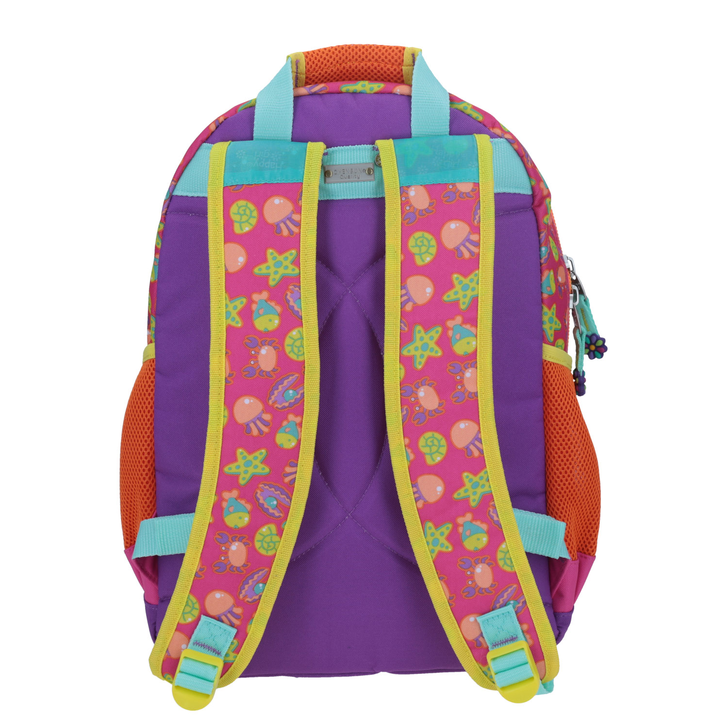 Mochila escolar para niña Happy Girl by Chenson Rosa con bolsillo frontal 3