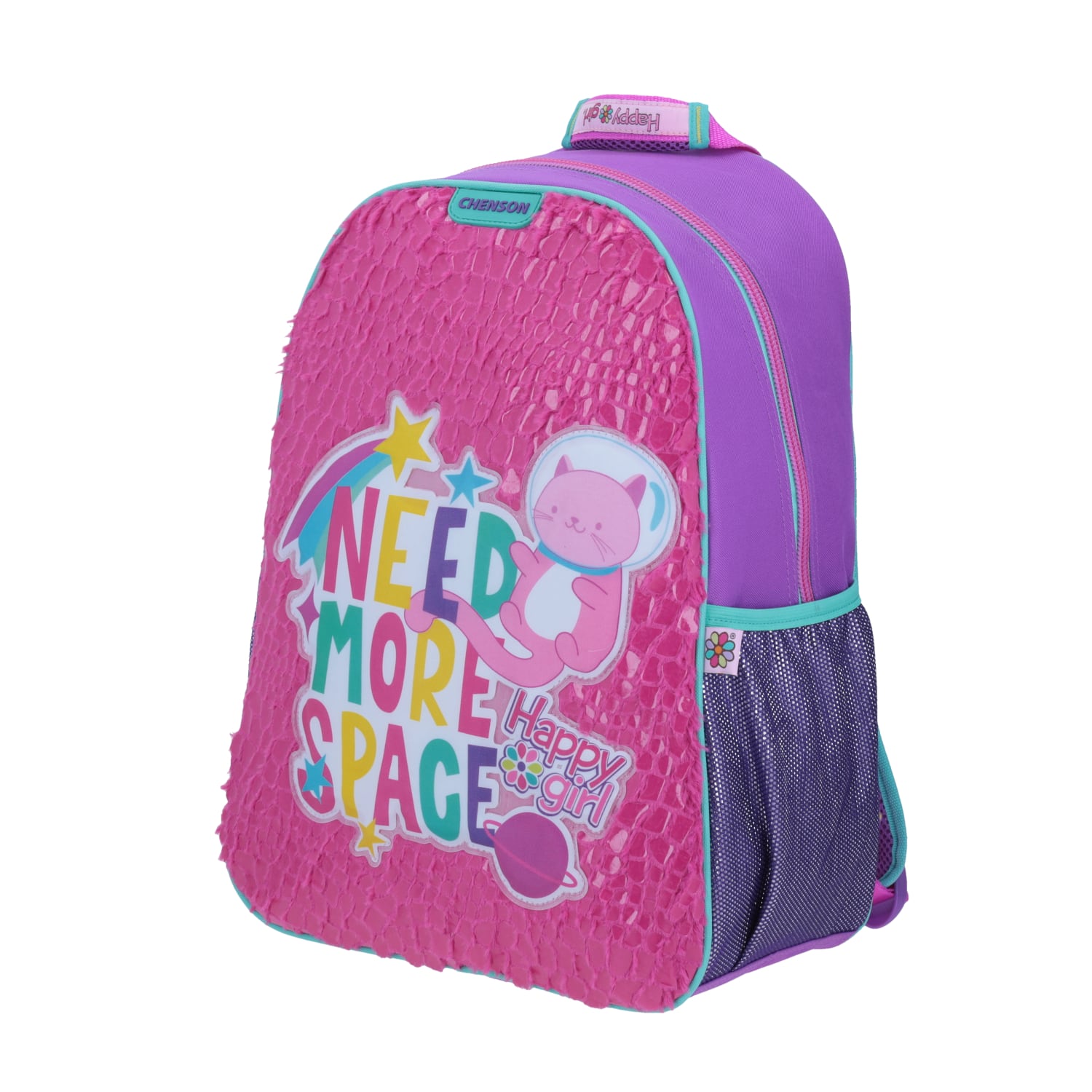 Mochila escolar para niña Happy Girl by Chenson rosa con amplio compartimento 2