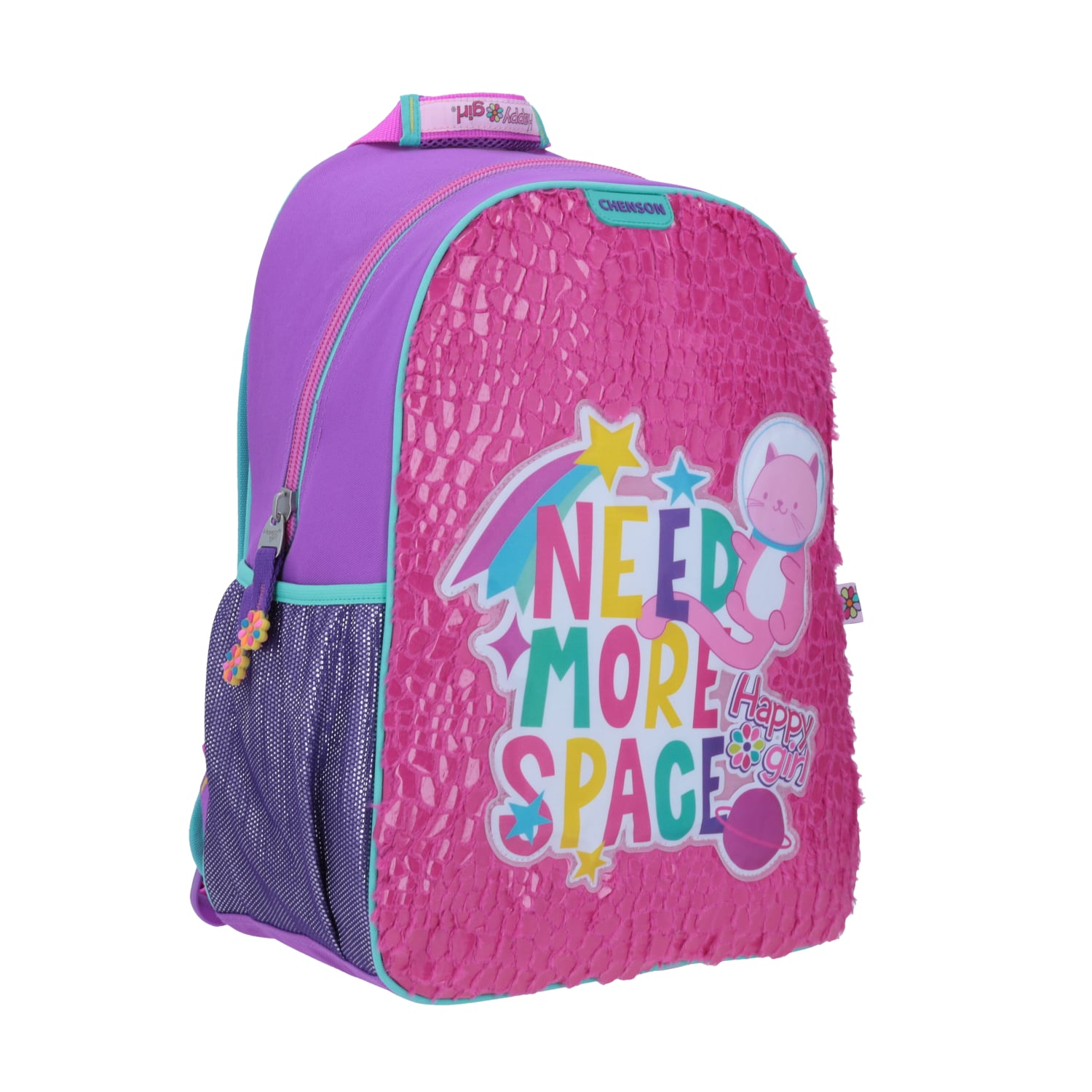 Mochila escolar para niña Happy Girl by Chenson rosa con amplio compartimento 4