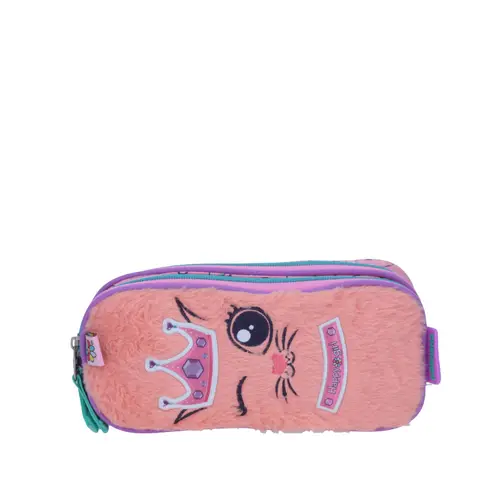 Lapicera Happy Girl Rosa | Estuche Escolar Infantil Doble Compartimento