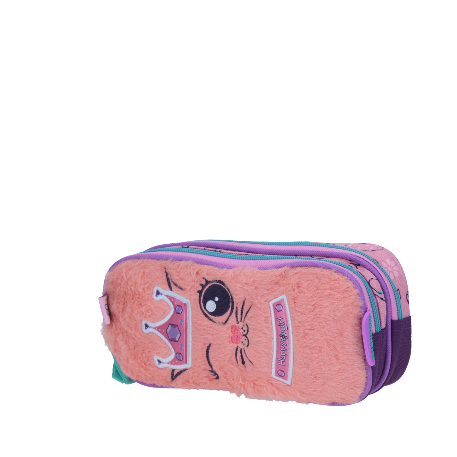Lapicera Happy Girl Rosa | Estuche Escolar Infantil Doble Compartimento 2