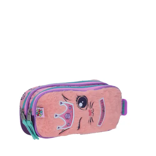 Lapicera Happy Girl Rosa | Estuche Escolar Infantil Doble Compartimento - vista 2