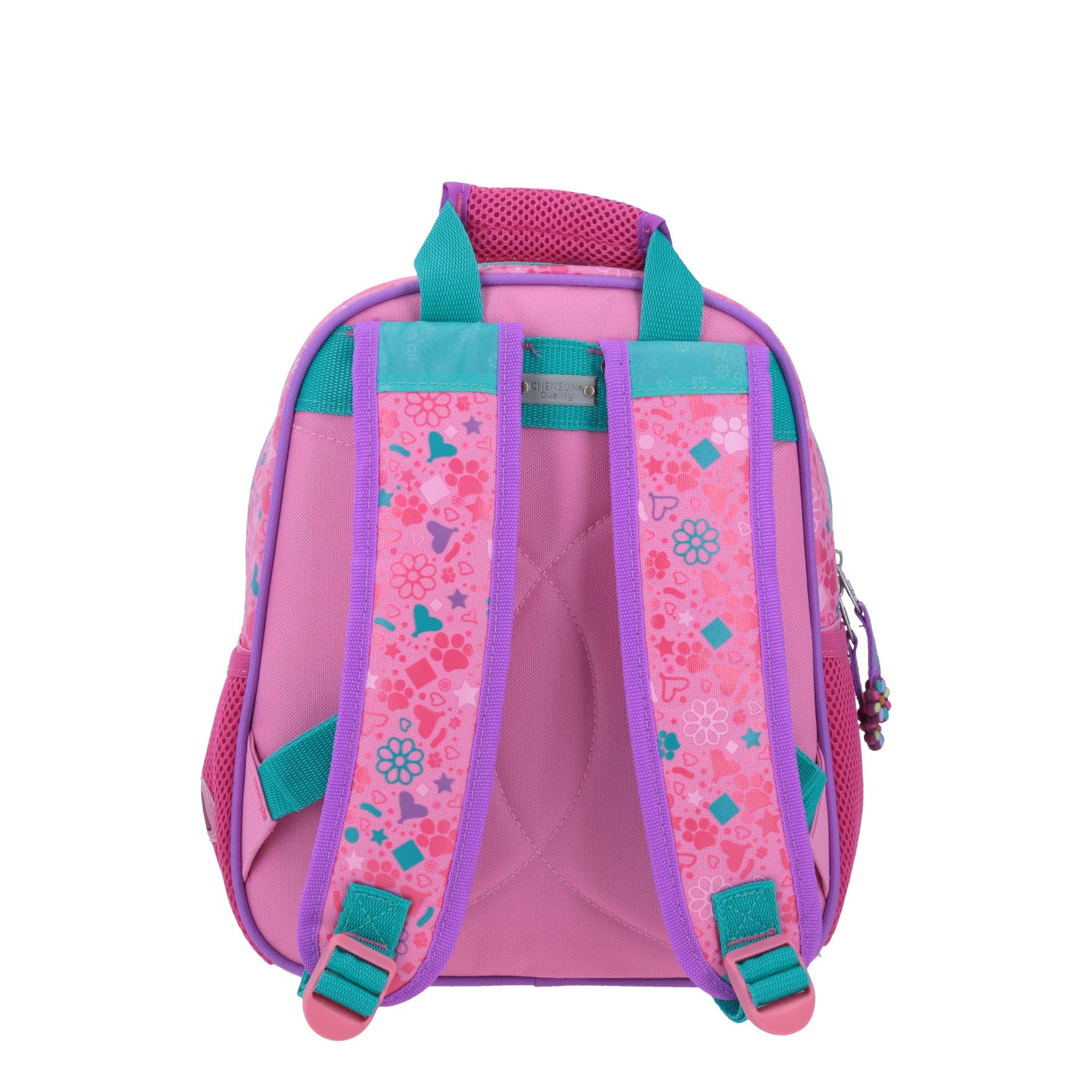 Mochila kinder para niña Happy Girl by Chenson gris con amplio compartimento 3