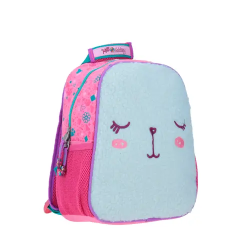 Mochila kinder para niña Happy Girl by Chenson gris con amplio compartimento - vista 2