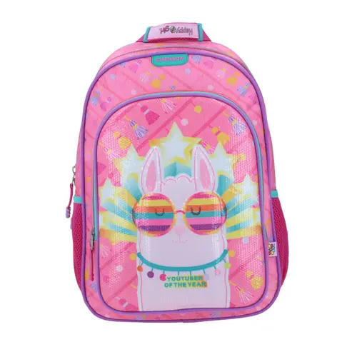 Kit Escolar Happy Girl by Chenson (Mochila + Lonchera) Rosa Infantil - Modelo HG65418 1