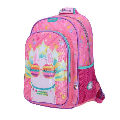 Kit Escolar Happy Girl by Chenson (Mochila + Lonchera) Rosa Infantil - Modelo HG65418 2