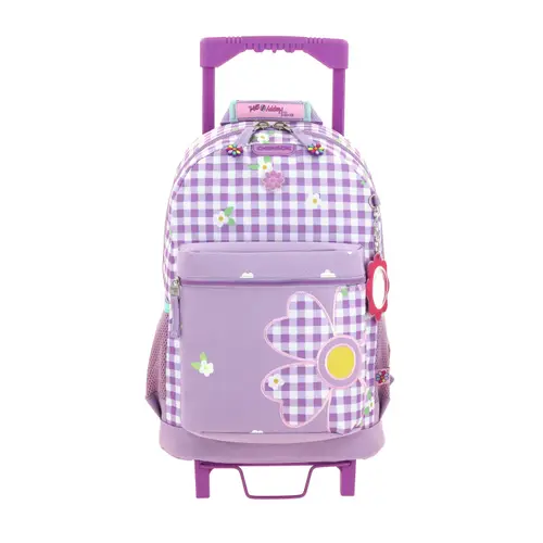 Mochila con Ruedas Happy Girl Violeta para Niña - Diversión y Seguridad