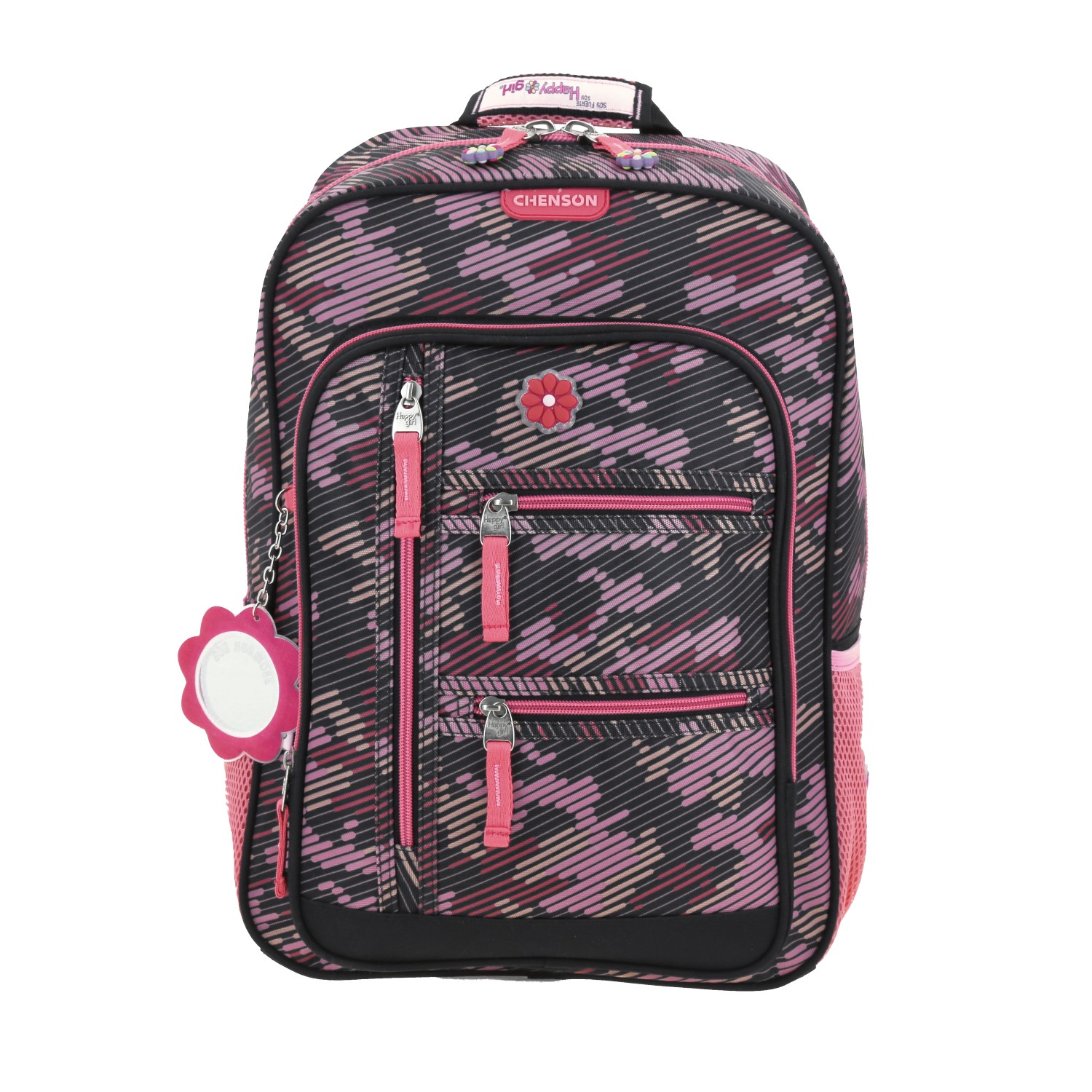Mochila escolar para niña Happy Girl by Chenson color negro y duradera