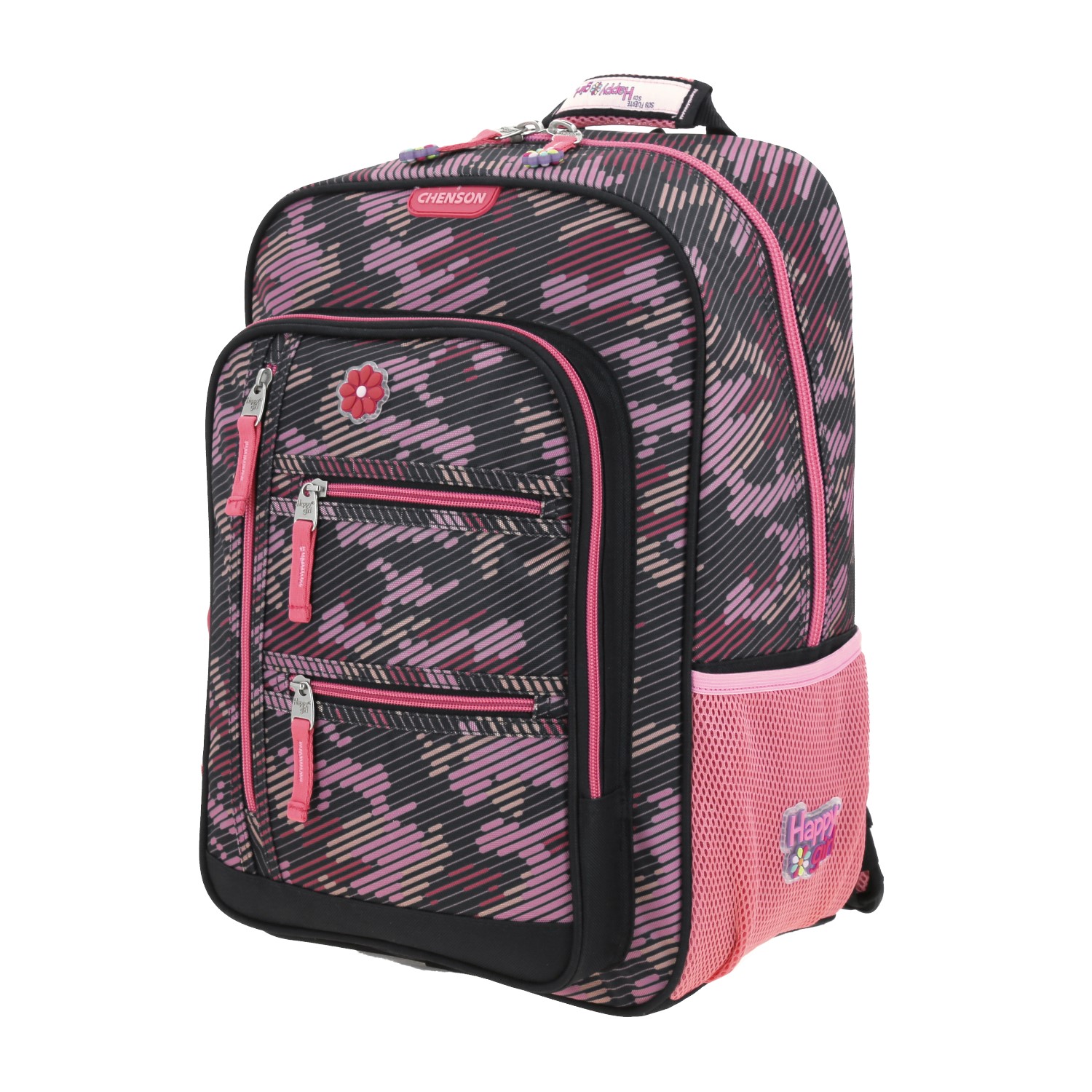 Mochila escolar para niña Happy Girl by Chenson color negro y duradera 2
