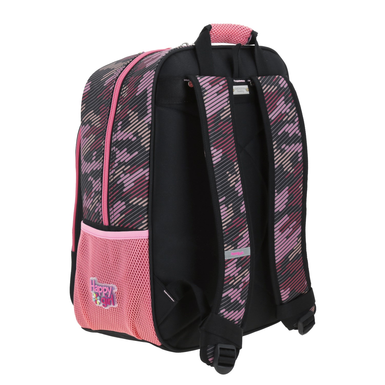 Mochila escolar para niña Happy Girl by Chenson color negro y duradera 3