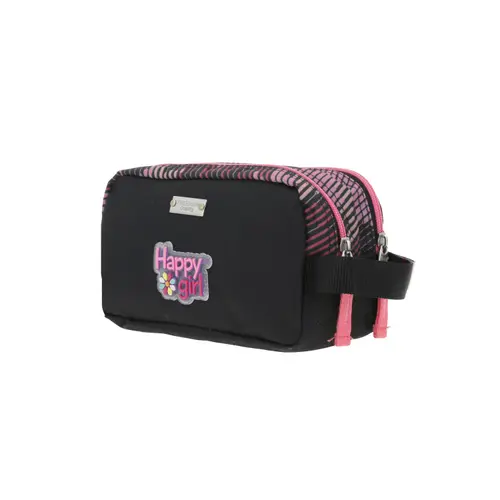 Lapicera escolar para niña Happy Girl by Chenson color negro con doble compartimento 5
