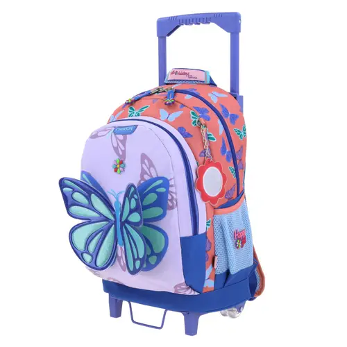 Mochila con Ruedas Happy Girl Azul para Niña - Diversión y Durabilidad - vista 2