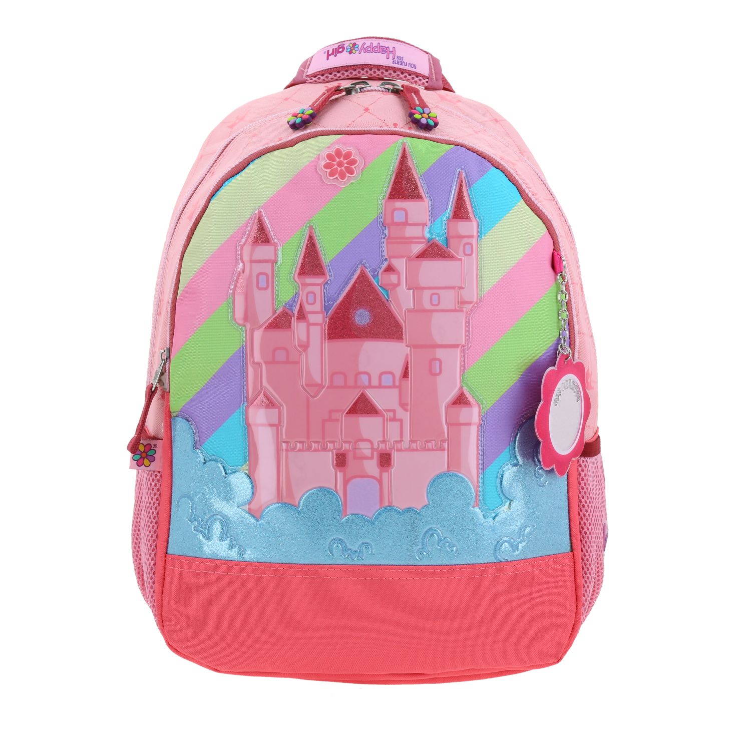 Mochila escolar para niña Happy Girl by Chenson rosa con amplio espacio