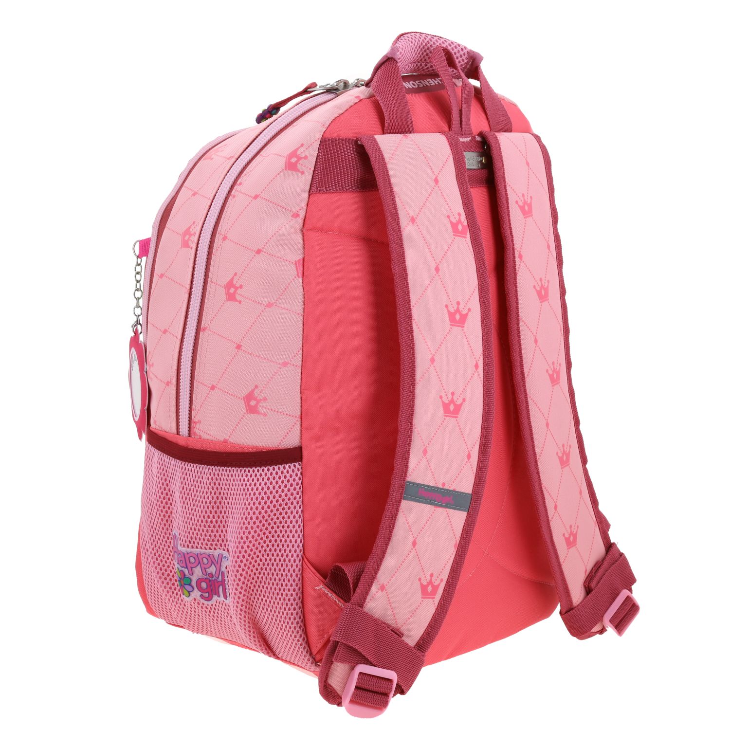 Mochila escolar para niña Happy Girl by Chenson rosa con amplio espacio 3