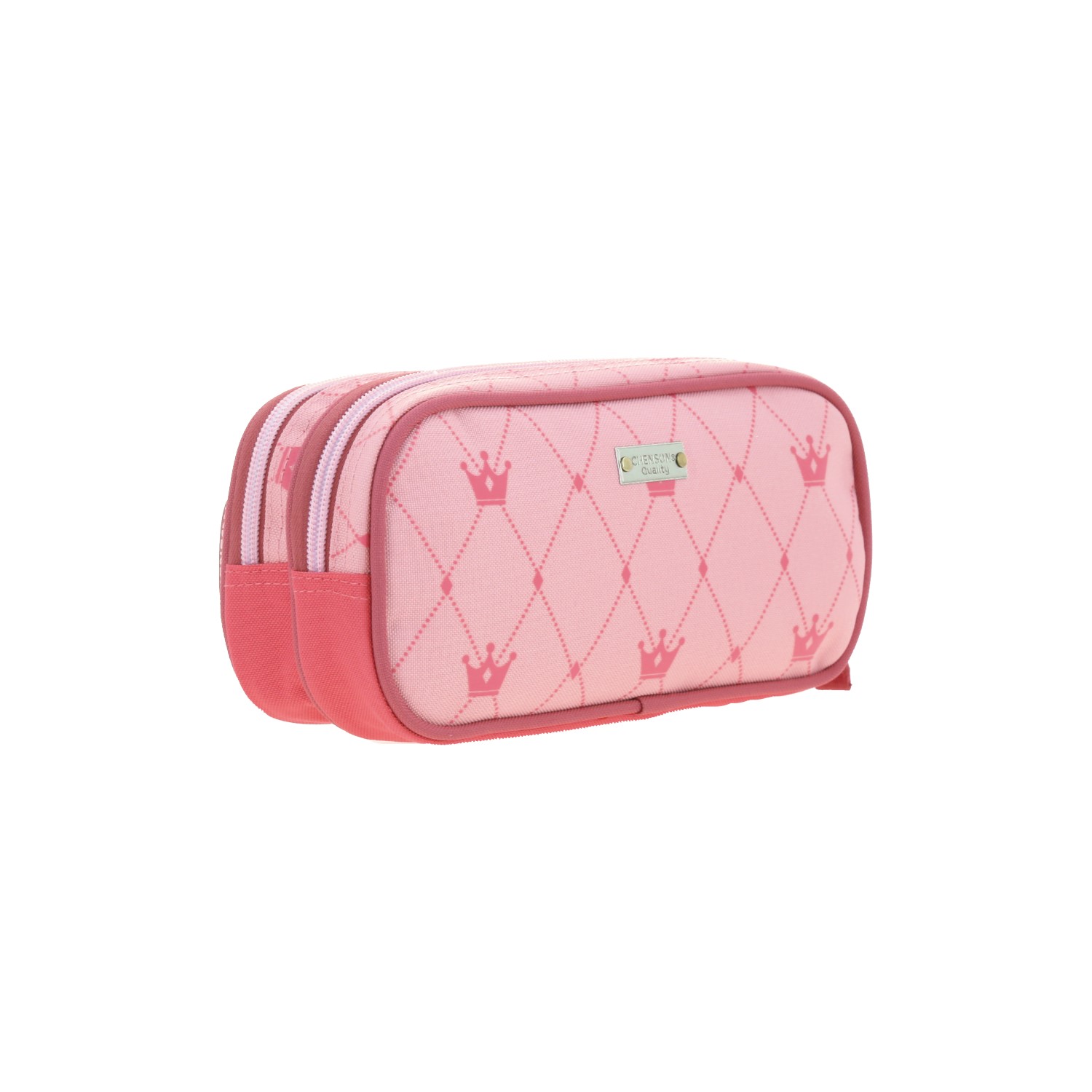 Lapicera escolar Happy Girl by Chenson rosa con doble compartimento 3