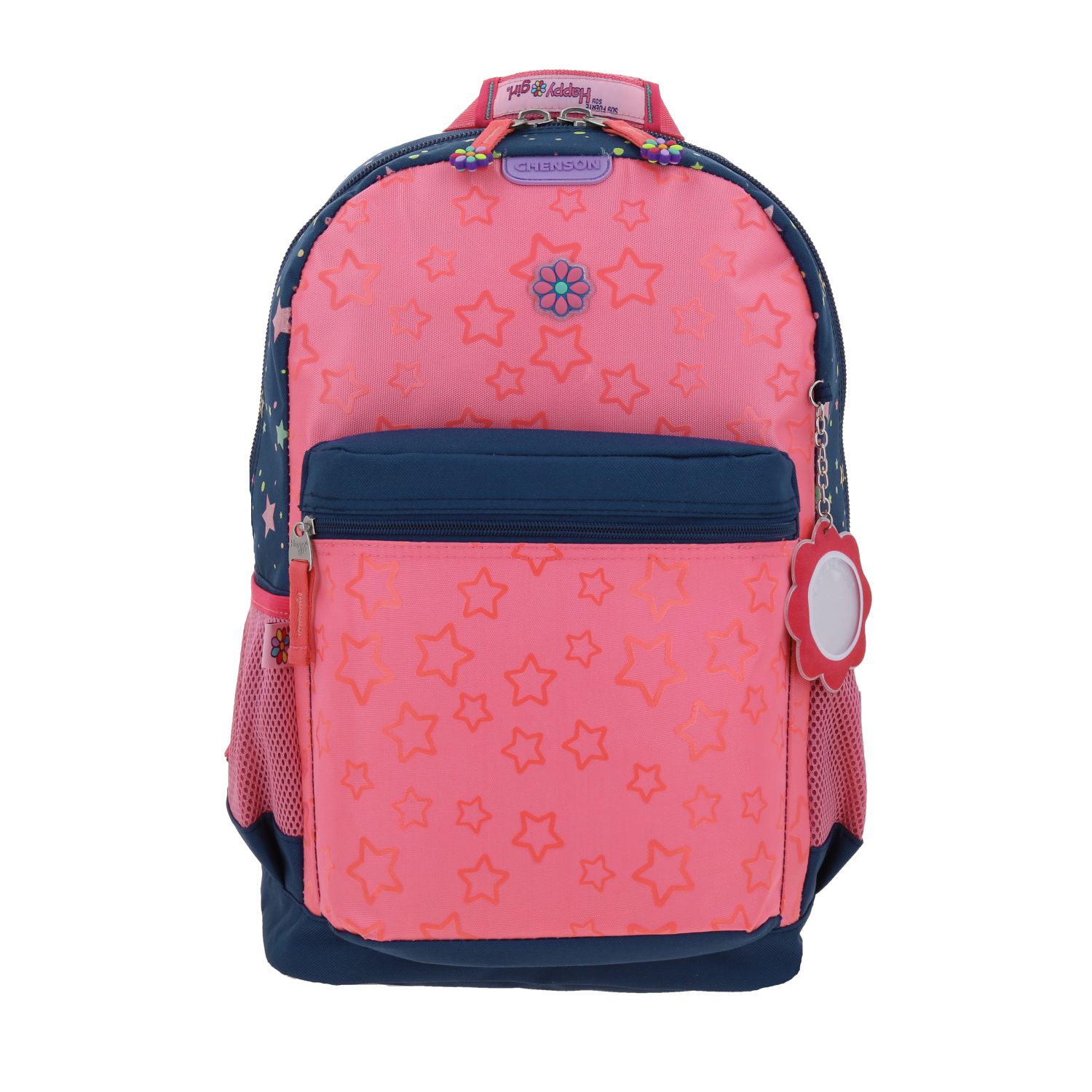 Mochila escolar para niña Happy Girl by Chenson azul con compartimento amplio