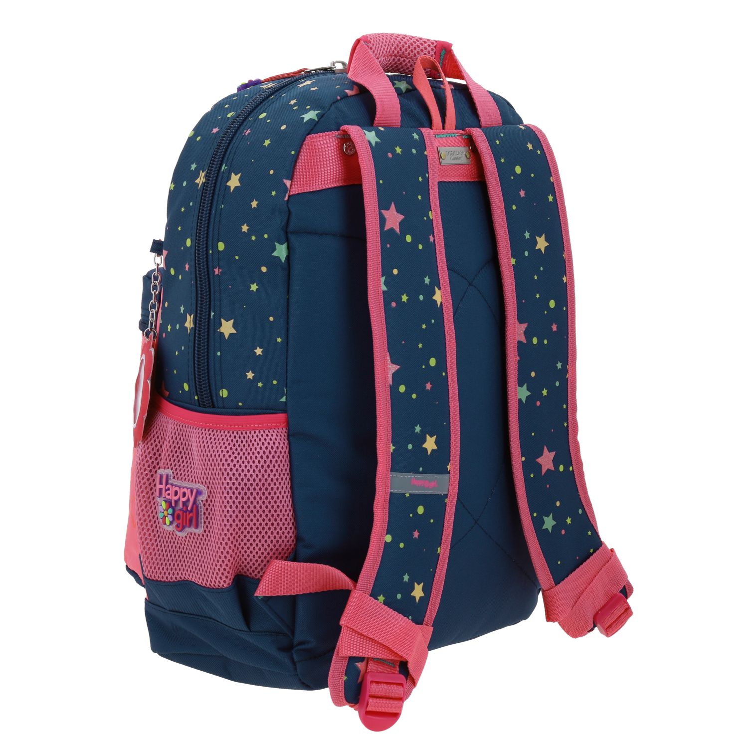 Mochila escolar para niña Happy Girl by Chenson azul con compartimento amplio 3