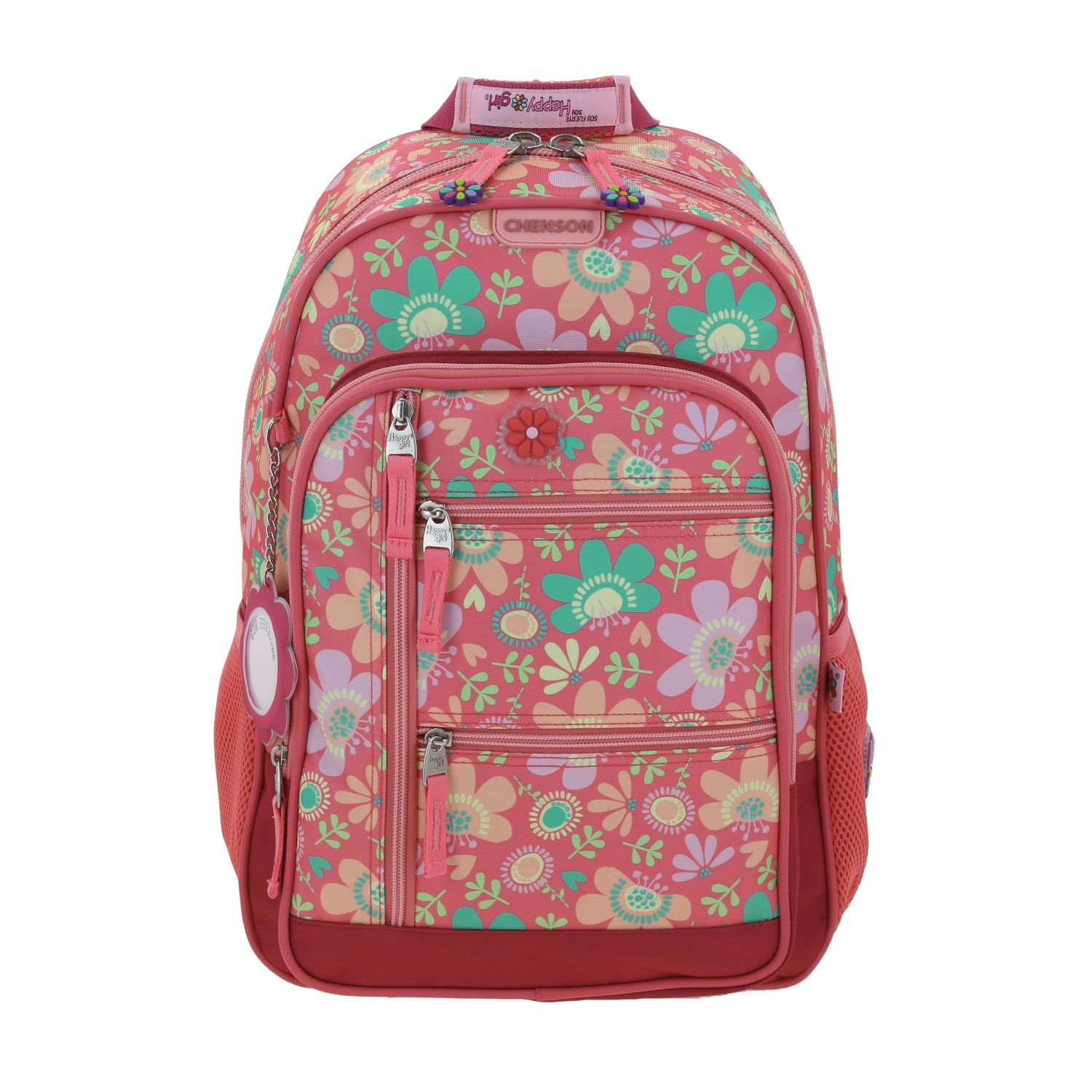 Mochila escolar para niña Happy Girl by Chenson color rosa divertida
