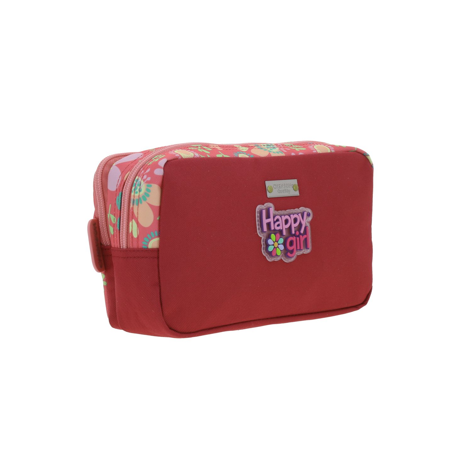 Lapicera escolar para niña Happy Girl by Chenson color rosa con doble compartimento 3