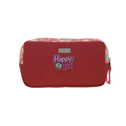 Lapicera escolar para niña Happy Girl by Chenson color rosa con doble compartimento - vista 2