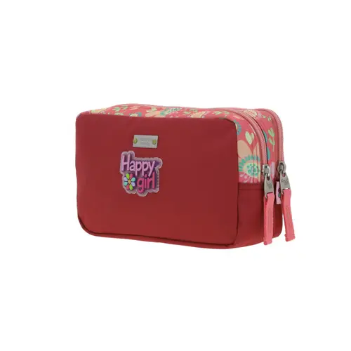Lapicera escolar para niña Happy Girl by Chenson color rosa con doble compartimento - Modelo HG66142 5