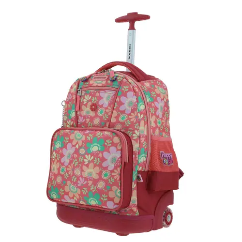 Mochila con Ruedas Happy Girl Rosa para Niña - Divertida y Duradera - vista 2