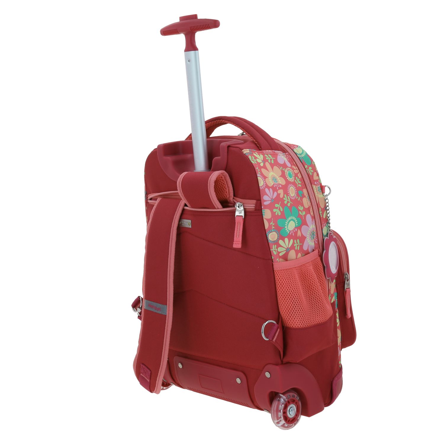Mochila con Ruedas Happy Girl Rosa para Niña - Divertida y Duradera 5