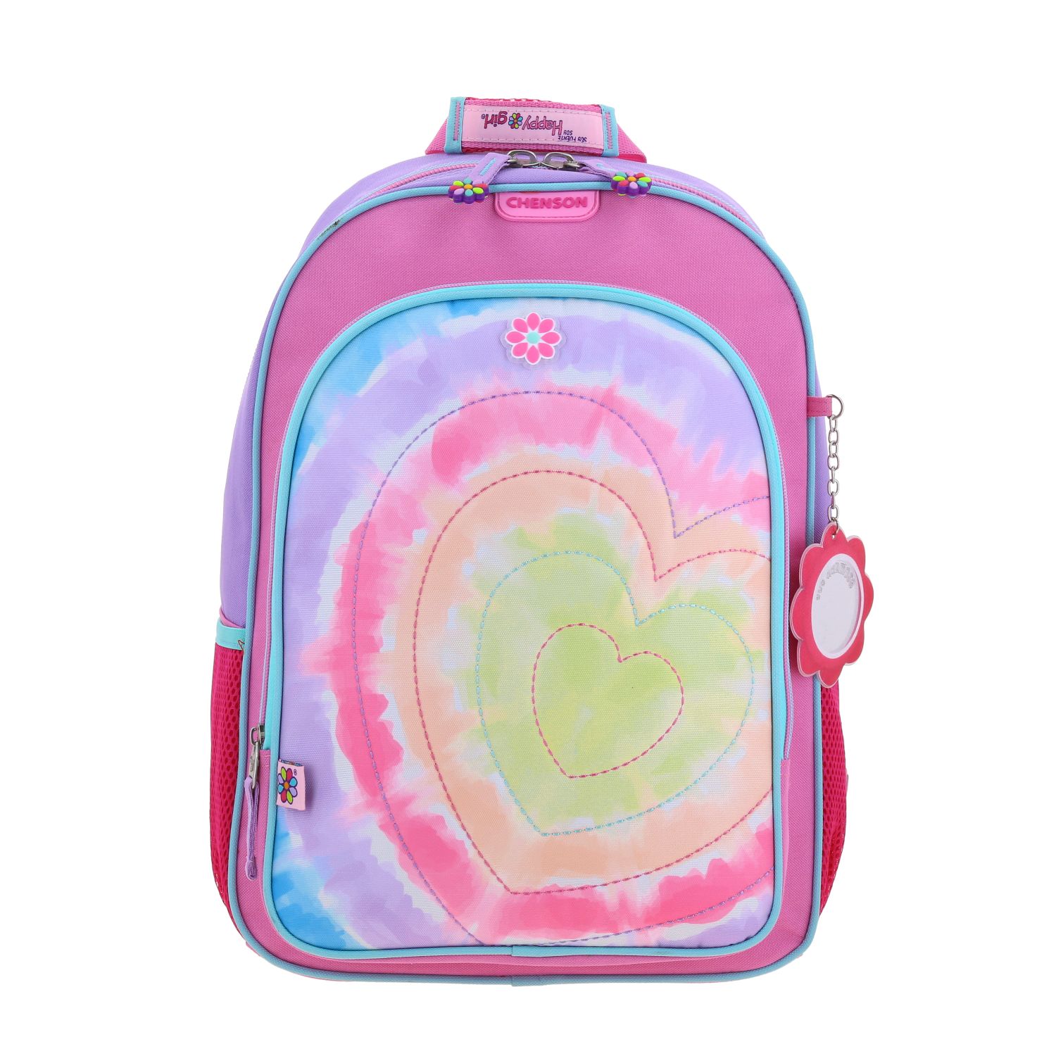Mochila escolar para niña Happy Girl by Chenson rosa con amplia capacidad