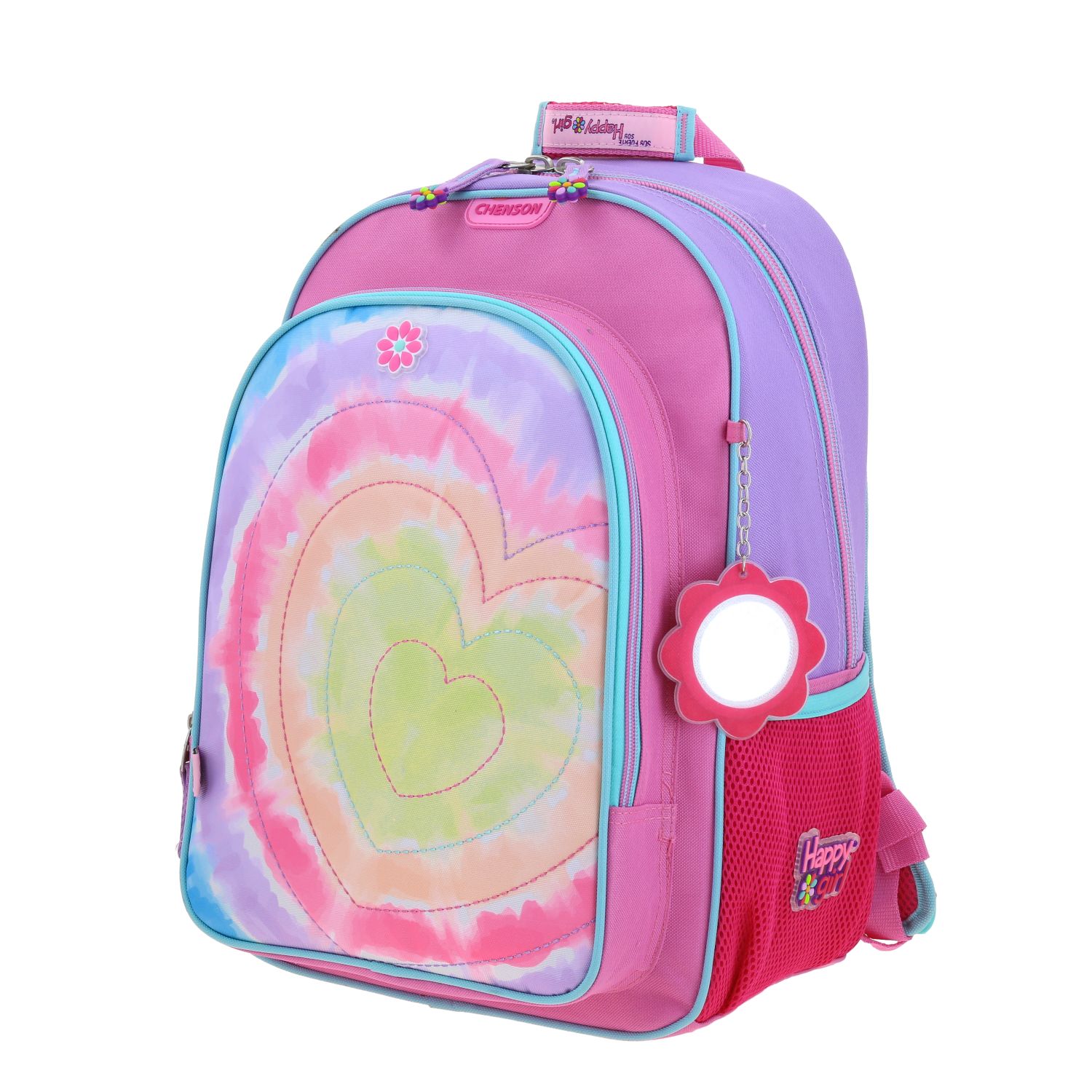 Mochila escolar para niña Happy Girl by Chenson rosa con amplia capacidad 2
