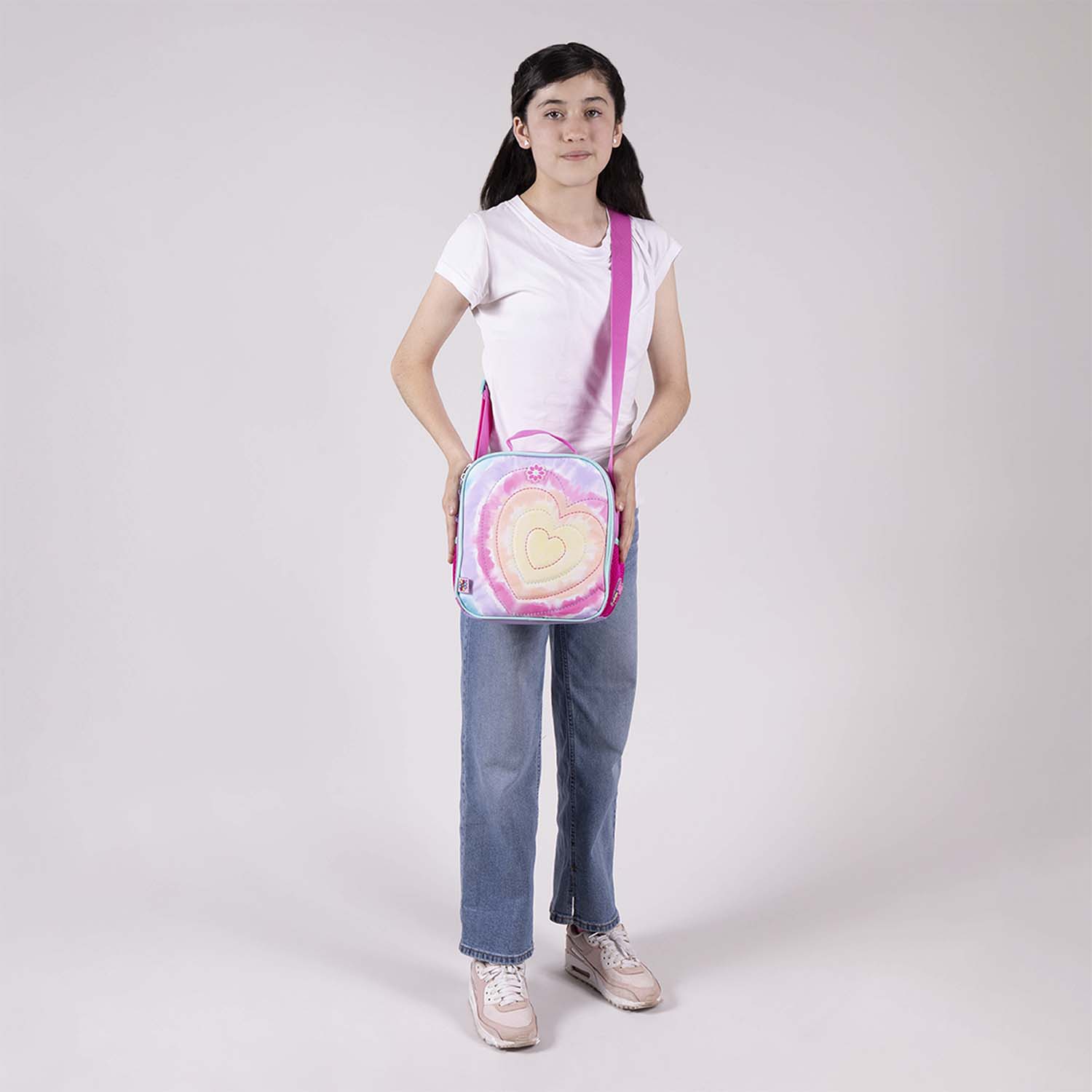 Lonchera escolar térmica Happy Girl Rosa para niña - Durabilidad y diversión - vista 2