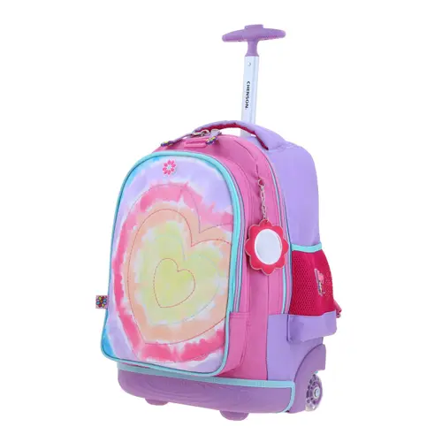 Mochila con Ruedas Happy Girl Rosa para Niña - Divertida y Segura - vista 2