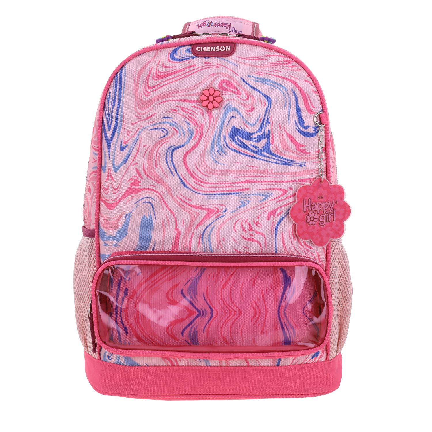 Mochila escolar para niña Happy Girl by Chenson Rosa con compartimento amplio