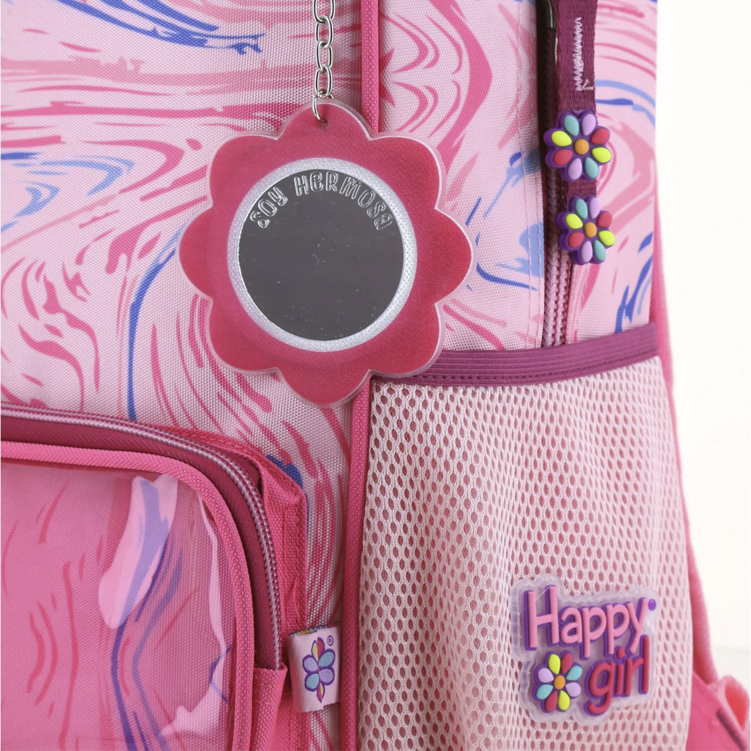 Mochila escolar para niña Happy Girl by Chenson Rosa con compartimento amplio - vista 2